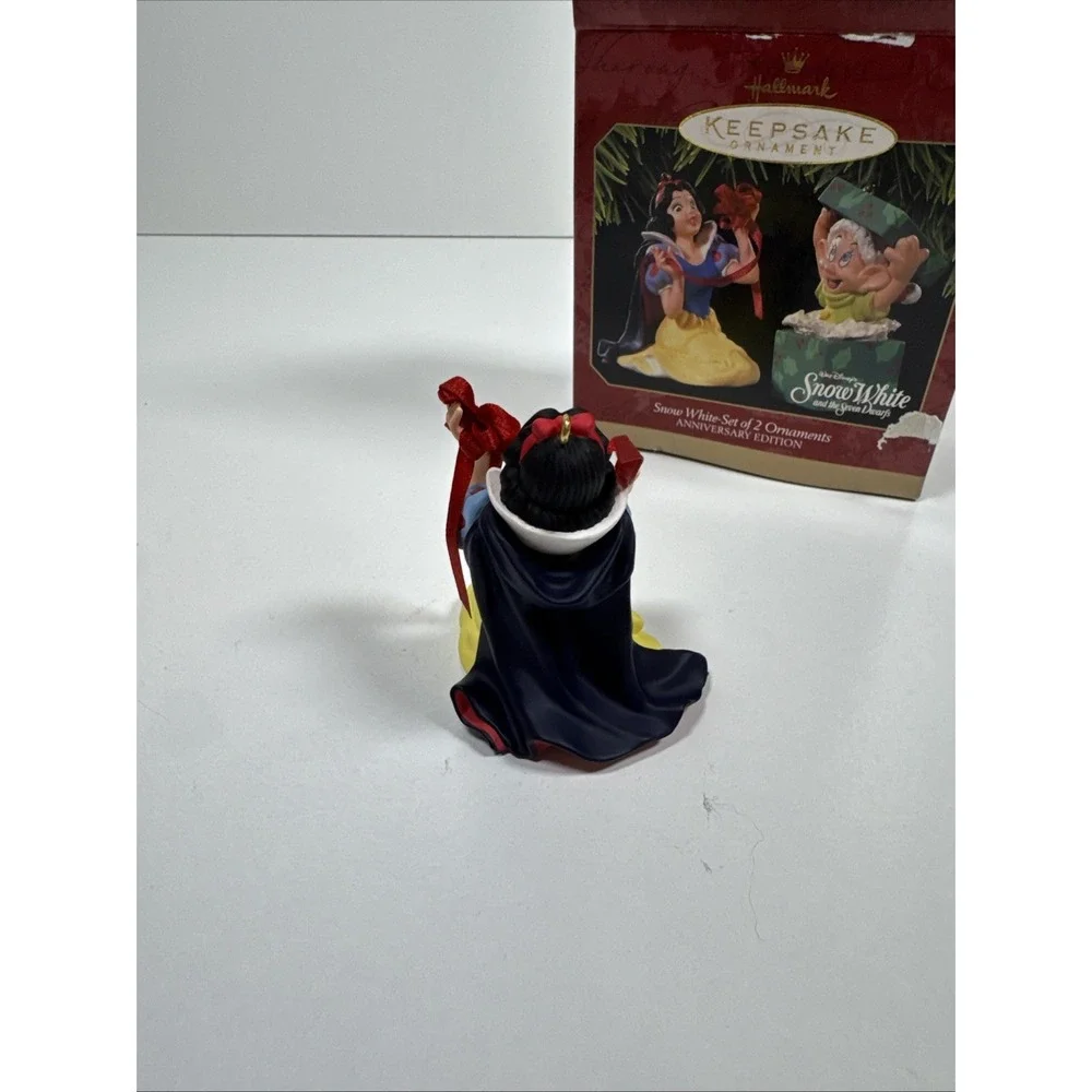 Hallmark Keepsake Disney Snow White Set of 2 Ornaments Anniversary Edition 1997